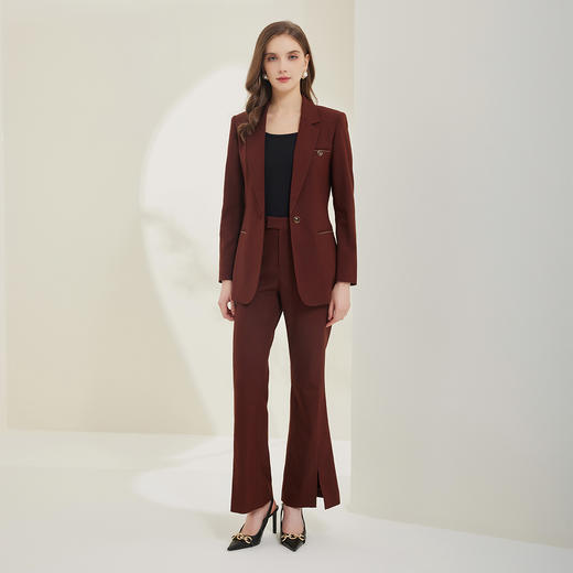 NG301斯尔丽瑟俪2023新款直腿微喇开叉时尚百搭休闲裤 商品图3