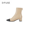 Dfuse迪芙斯秋冬新款方头小香风弹力短靴瘦瘦靴女DF34116277 商品缩略图1