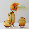 Bixuan 现代艺术透明厚底气泡玻璃花瓶 样板间客厅餐桌装饰花器 商品缩略图0