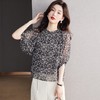 2023夏季新款雪纺衫灯笼袖衬衫女大码T恤圆领小衫5007 商品缩略图0