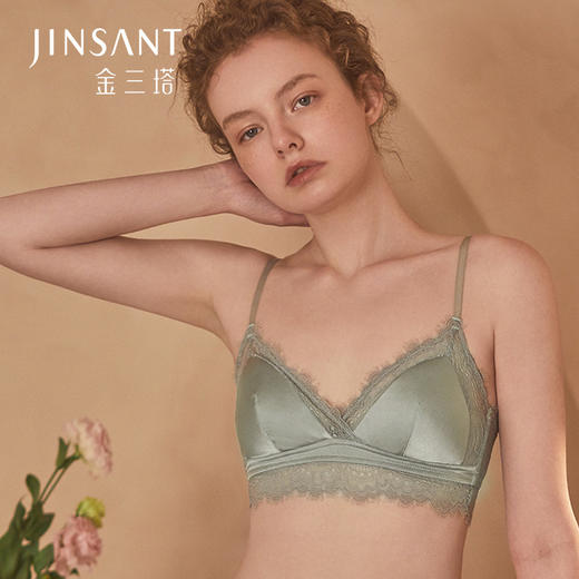 金三塔 女真丝蕾丝无钢圈内衣NZFAC310 商品图0
