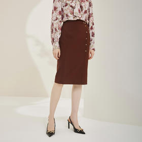 NG502斯尔丽瑟俪2023秋季新款修身侧开叉百搭款半身裙