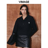 VIMAGE纬漫纪秋季新款帅气时尚纯色翻领显瘦休闲上衣女V2003617 商品缩略图2