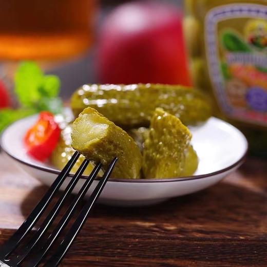 【中欧班列精选】 俄罗斯酸黄瓜 原装进口金谷牌酸黄瓜 腌制蔬泡菜即食俄式腌渍小黄瓜罐头500g 商品图4