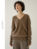 EAZYPEZY 2023AW V领坑条羊绒衫 商品缩略图1