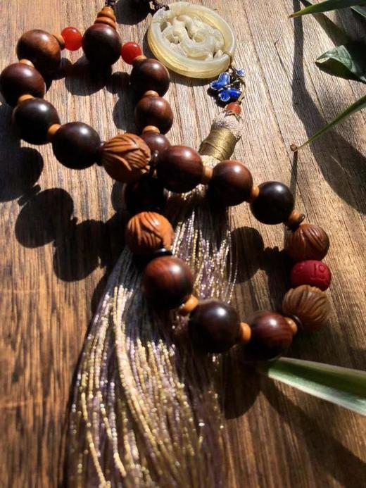 菊斋良品精致好物车挂十八子羊角龙佩 商品图2