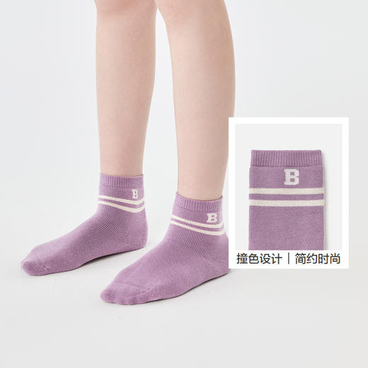 巴拉巴拉宝宝地板袜儿童保暖袜子秋冬男女童大童弹力毛圈袜三双装 商品图3