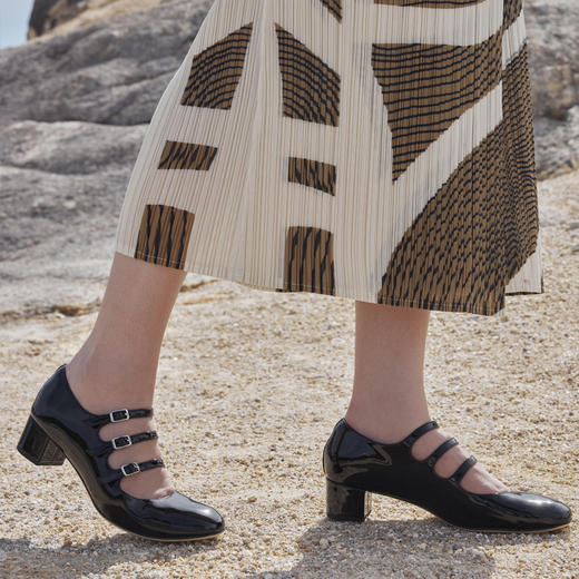 Julia Heuer 法式圆头粗跟玛丽珍鞋 商品图4