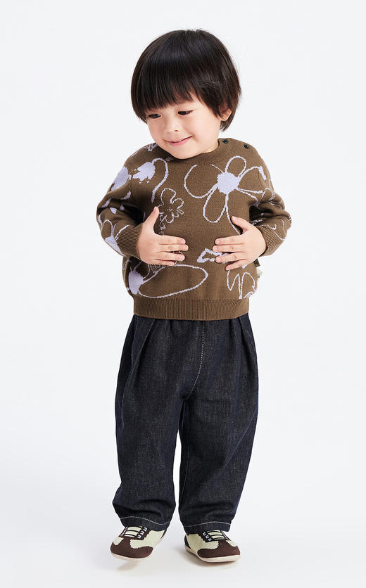 jnby  23年秋款  柔软提花长袖套头毛衫 YN9311390 商品图7