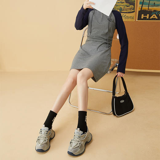 西遇老爹鞋女新款ins潮百搭厚底高级感休闲运动鞋加绒女鞋D0033108 商品图3