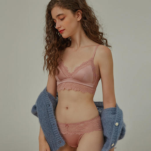 金三塔 女真丝蕾丝无钢圈内衣NZFAC310 商品图1