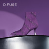 Dfuse迪芙斯秋冬款尖头烫钻细高跟个性袜靴短靴DF34116078 商品缩略图10