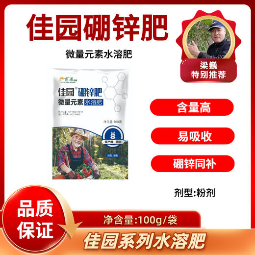 佳园硼锌肥   硼锌同补   微量元素水溶肥    100克/袋 商品图0