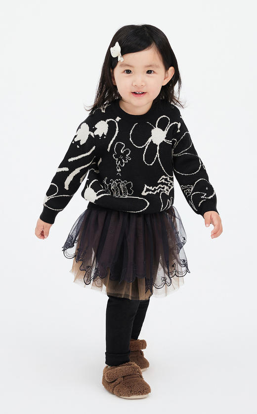 jnby  23年秋款  柔软提花长袖套头毛衫 YN9311390 商品图5