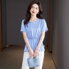 2023夏季新款雪纺衫短袖衬衫女宽松大码T恤圆领小衫5001 商品缩略图3