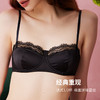 弗利少女缎面蕾丝拼接内衣法式复古1/2杯可拆卸胸垫小胸文胸套装 商品缩略图2
