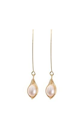 OUDAL奥黛儿 水滴造型绕线珍珠耳环 3534