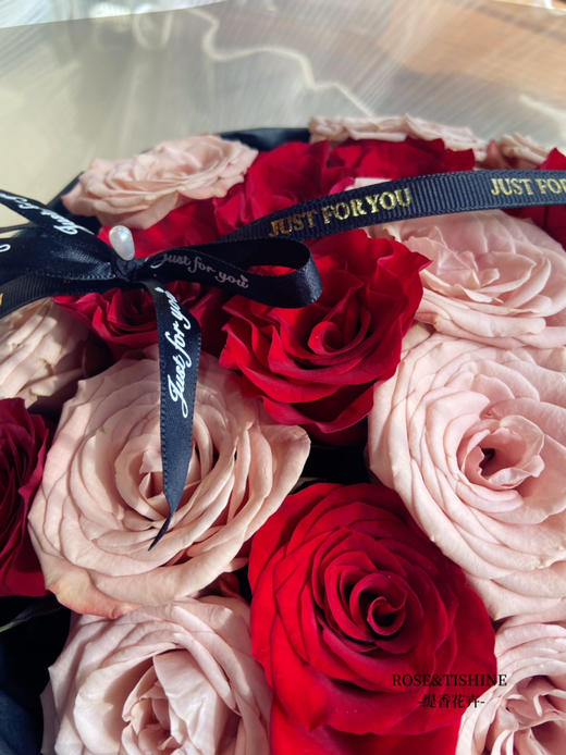 【一生的守候】21只卡布奇诺玫瑰➕红玫瑰精品包装花束 商品图1