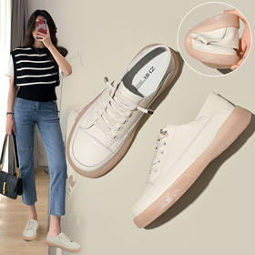 ZHR小白鞋女鞋软底不累脚一脚蹬女鞋子ins百搭平底单鞋女休闲