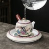 成艺陶瓷掐丝牡丹珐琅彩盖碗侧把壶功夫茶具套装家用办公送礼高档 商品缩略图2