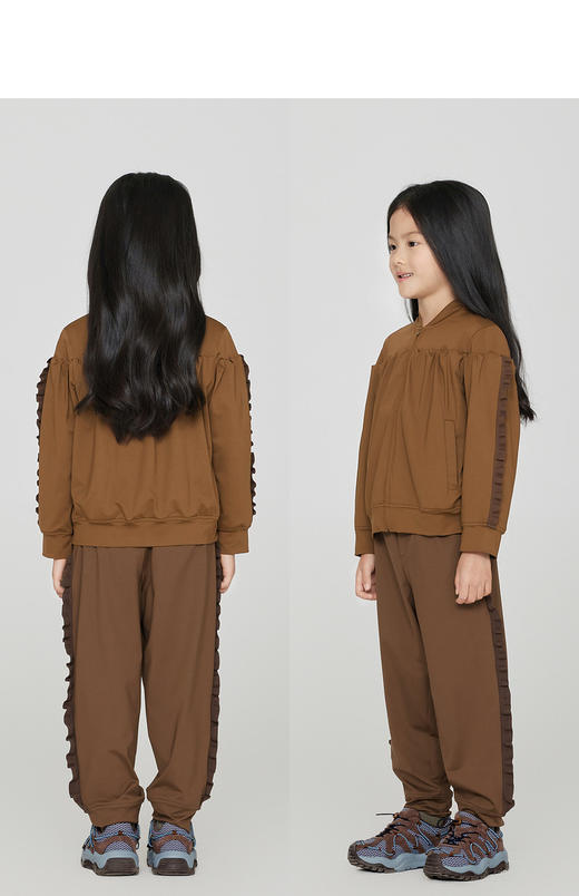 jnby  23年秋款  超弹汗布木耳边运动长裤  1N9E11570 商品图9