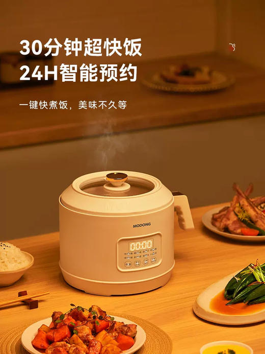 摩动电饭煲家用一人多功能1.6升1-2一3人小型迷你宿舍煮饭电饭锅 商品图2
