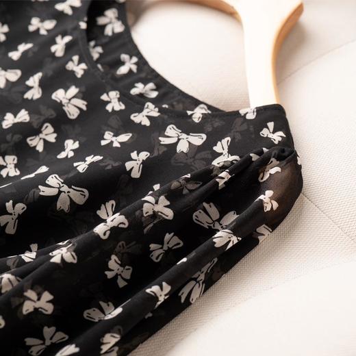 2023夏季新款雪纺衫五分袖衬衫女大码T恤圆领小衫5003 商品图2