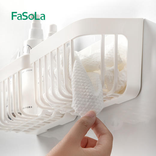 FaSoLa卫生间肥皂沥水收纳盒免打孔壁挂收纳篮家用水槽海绵沥水架 商品图10