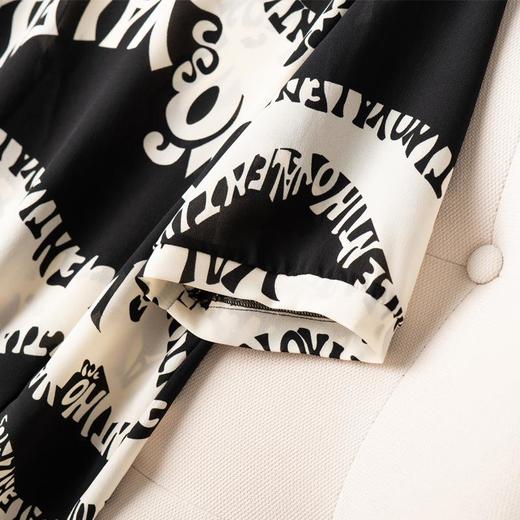 2023夏季新款雪纺衫短袖衬衫女大码T恤圆领小衫洋气5011 商品图3