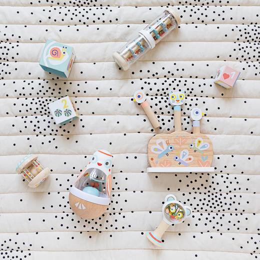 法国djeco小鸟波利木制儿童不倒翁婴儿宝宝逗乐安抚6-12个月玩具 商品图8