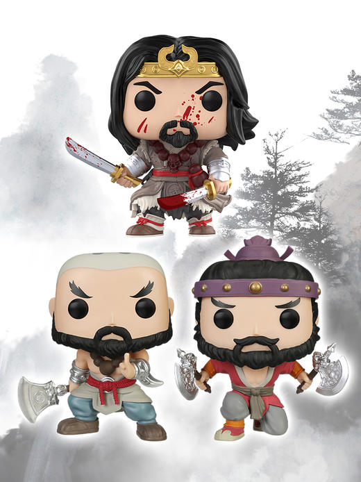 MINDstyle独家限定水浒传套装（Funko POP! Asia 武松Chase +鲁智深+李逵）手办公仔摆件 商品图1
