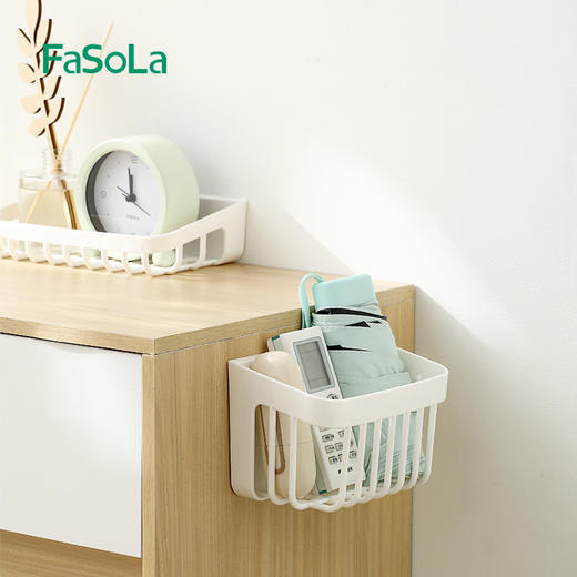 FaSoLa卫生间肥皂沥水收纳盒免打孔壁挂收纳篮家用水槽海绵沥水架 商品图2