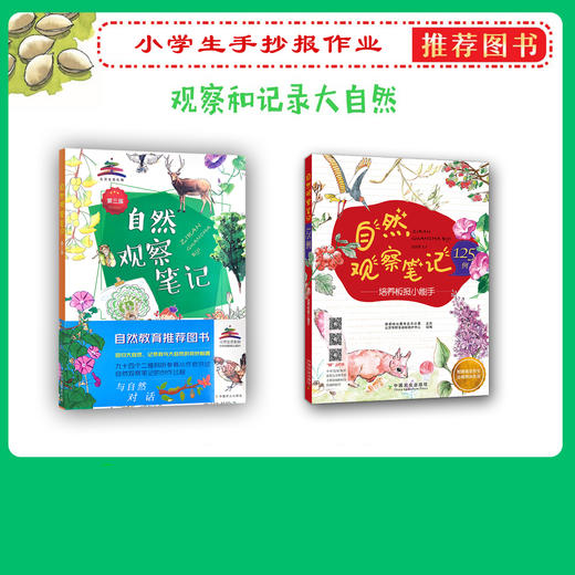自然观察笔记（2册）孩子手抄报作业参考 商品图0