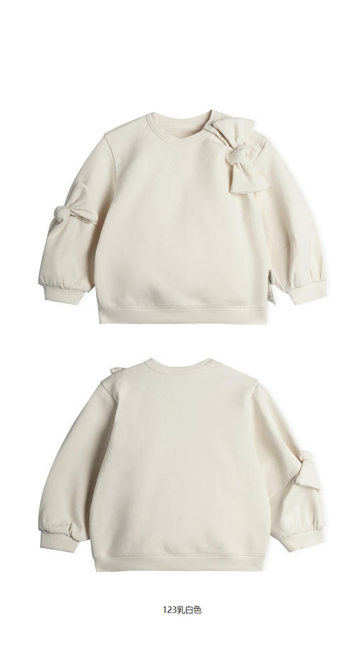 jnby  23年秋款  空气层蝴蝶结套头卫衣  YN9411490 商品图7