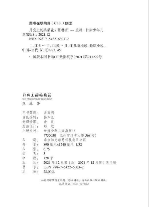 《月亮上的格桑花》 张琳 入选国家出版基金资助项目 商品图1