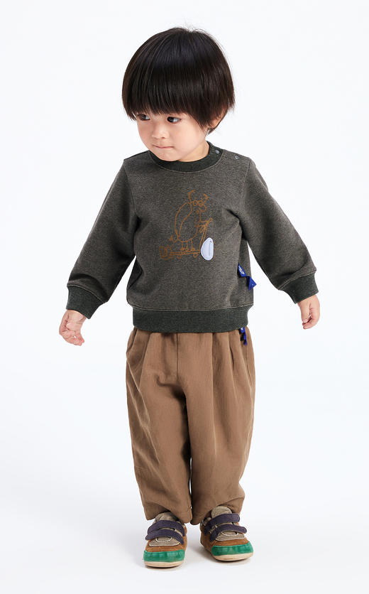 jnby  23年秋款  抓毛薄绒萌趣套头卫衣  YN9410830 商品图7