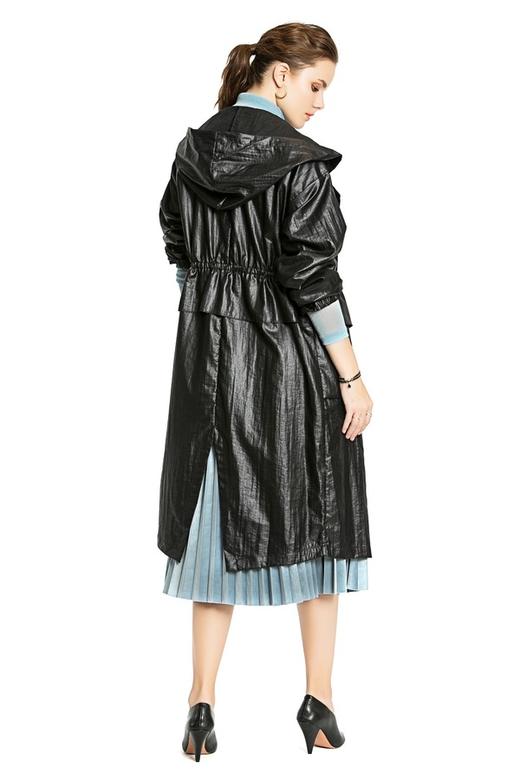 AVA 黑色连帽风衣外套 3890 商品图3