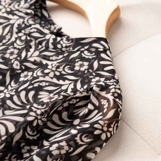 2023夏季新款雪纺衫灯笼袖衬衫女大码T恤圆领小衫5007 商品图2