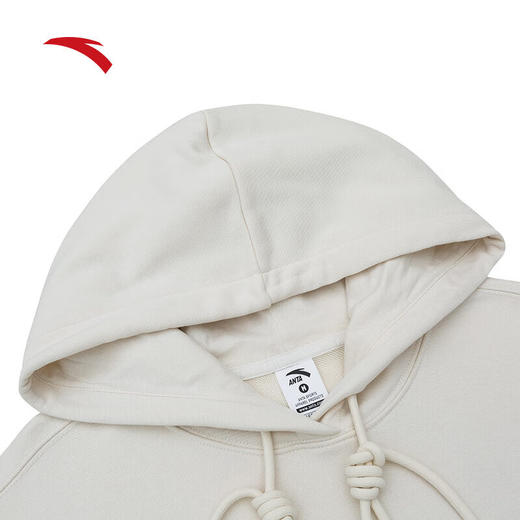 安踏运动风抽绳连帽卫衣女2023秋季针织长袖套头衫上衣162338708 商品图6