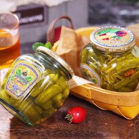 【中欧班列精选】 俄罗斯酸黄瓜 原装进口金谷牌酸黄瓜 腌制蔬泡菜即食俄式腌渍小黄瓜罐头500g
