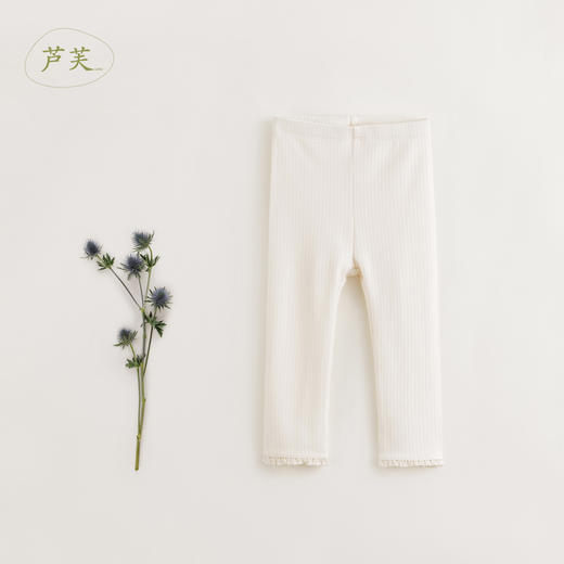 【马克珍妮 芦芙】秋装新款 花边弹力罗纹打底裤 231620 商品图1