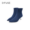 Dfuse迪芙斯秋款尖头细跟高跟弹力短靴瘦瘦靴DF34116077 商品缩略图2