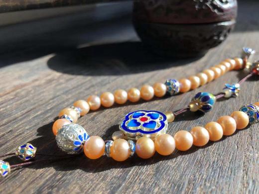 菊斋良品精致好物三十六子压襟粉珍珠景泰蓝 商品图3