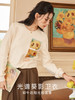 【59元福袋不支持退换】梵高联名熙世界向日葵印花圆领卫衣女2024秋秋宽松慵懒无帽套头上衣 商品缩略图1