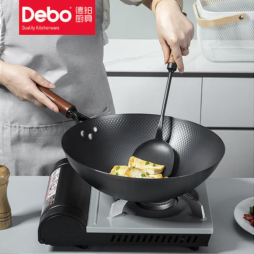 Debo德铂中式炒锅无涂层铁锅炒锅 商品图5