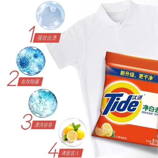 汰渍净白去渍洗衣粉柠檬清新型小袋家庭装508克1.55Kg去油渍无残留强效去污衣物1包 商品图2