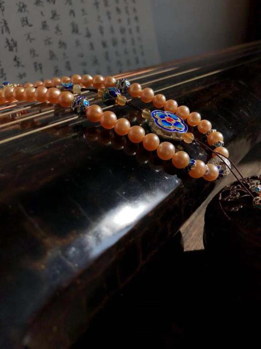 菊斋良品精致好物三十六子压襟粉珍珠景泰蓝 商品图4