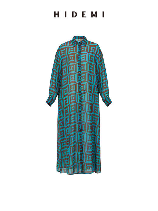 HIDEMI 经典几何印花丝巾设计感衬衫/半裙/连衣裙 商品图13