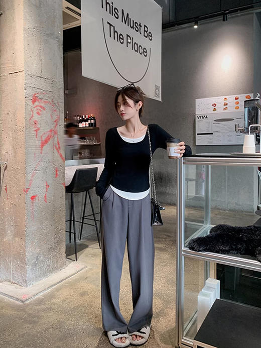 <曾小咸推荐>巨折清仓秒杀，稀有现货24小时发【仅限今日】【休闲时刻】2色磨毛西装裤 商品图1