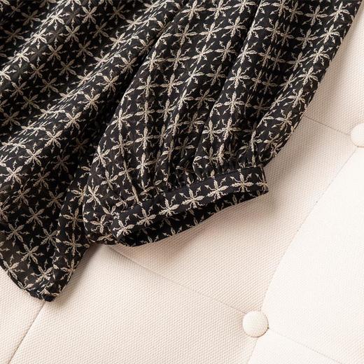 2023夏季新款雪纺衫灯笼袖衬衫女大码T恤圆领小衫5008 商品图3